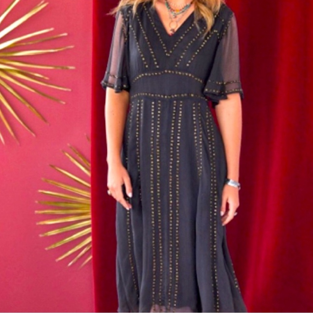 Sundance Dance The Night Away Sequin Midi Dress in XL